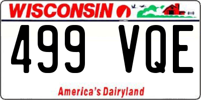 WI license plate 499VQE