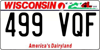 WI license plate 499VQF
