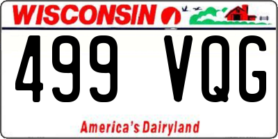 WI license plate 499VQG