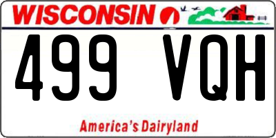 WI license plate 499VQH