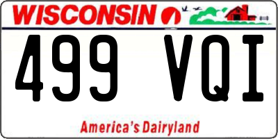 WI license plate 499VQI