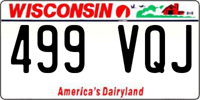 WI license plate 499VQJ