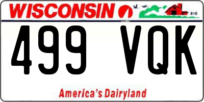 WI license plate 499VQK