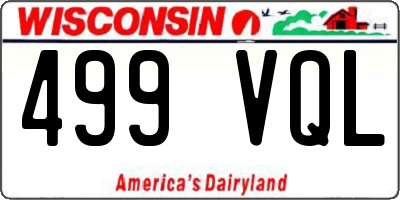 WI license plate 499VQL