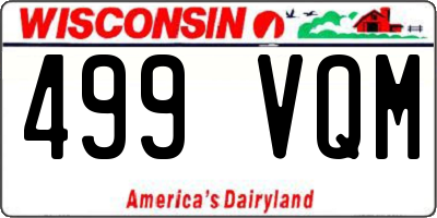 WI license plate 499VQM