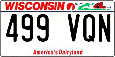 WI license plate 499VQN