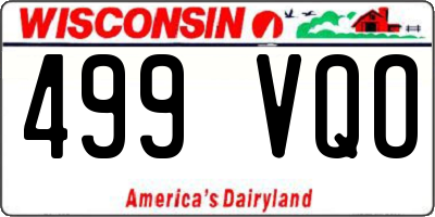 WI license plate 499VQO