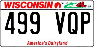 WI license plate 499VQP