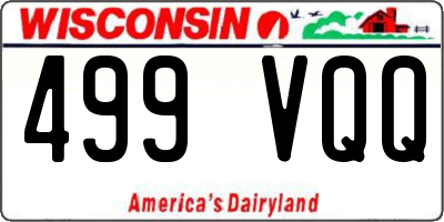 WI license plate 499VQQ