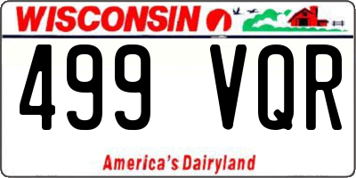 WI license plate 499VQR