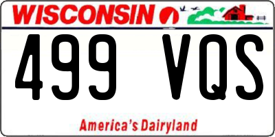 WI license plate 499VQS