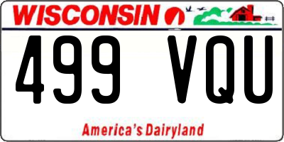 WI license plate 499VQU