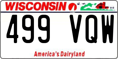 WI license plate 499VQW