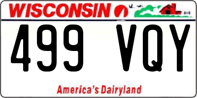 WI license plate 499VQY