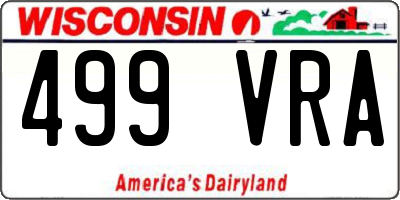 WI license plate 499VRA