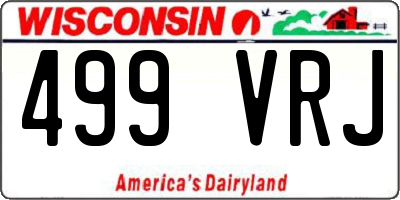 WI license plate 499VRJ