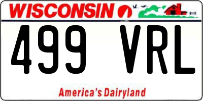 WI license plate 499VRL
