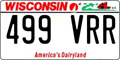 WI license plate 499VRR