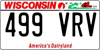 WI license plate 499VRV
