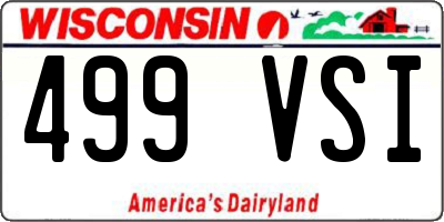 WI license plate 499VSI