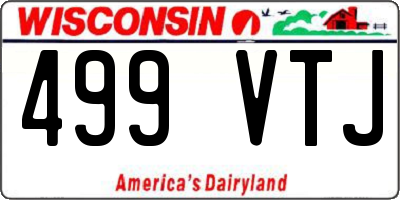 WI license plate 499VTJ