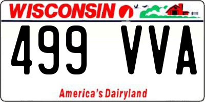 WI license plate 499VVA