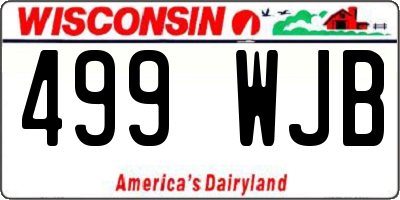 WI license plate 499WJB