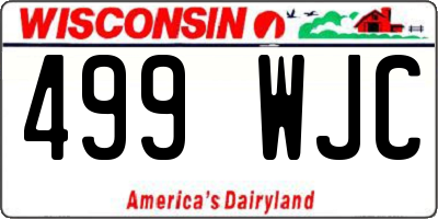 WI license plate 499WJC