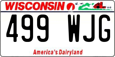WI license plate 499WJG
