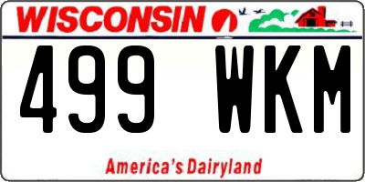 WI license plate 499WKM