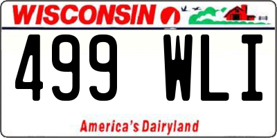 WI license plate 499WLI