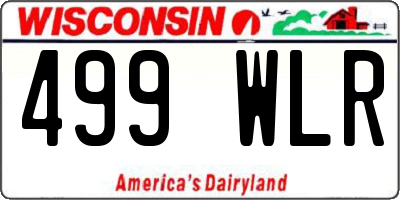 WI license plate 499WLR
