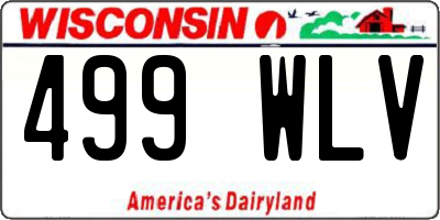 WI license plate 499WLV