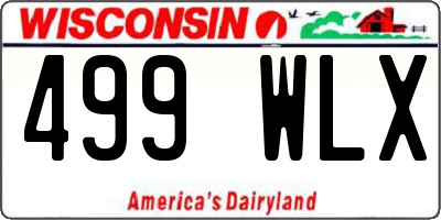WI license plate 499WLX
