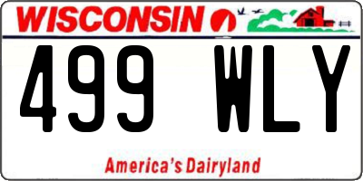 WI license plate 499WLY