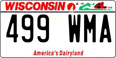 WI license plate 499WMA