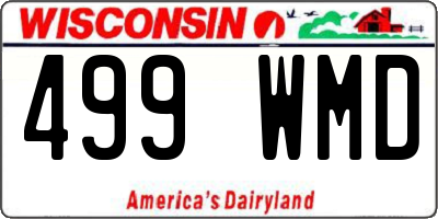 WI license plate 499WMD