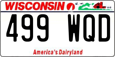WI license plate 499WQD