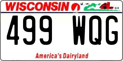 WI license plate 499WQG