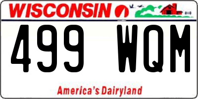 WI license plate 499WQM