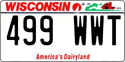 WI license plate 499WWT