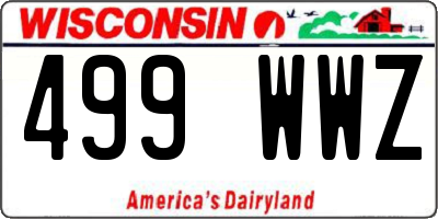 WI license plate 499WWZ