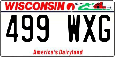 WI license plate 499WXG