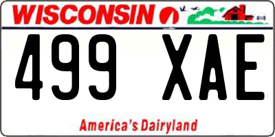 WI license plate 499XAE