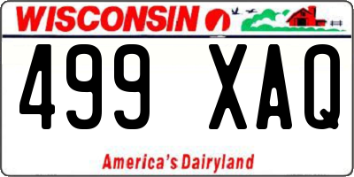 WI license plate 499XAQ