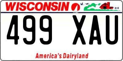 WI license plate 499XAU