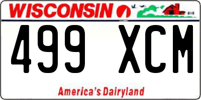 WI license plate 499XCM