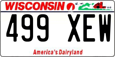 WI license plate 499XEW