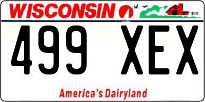 WI license plate 499XEX