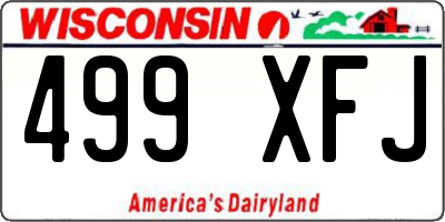 WI license plate 499XFJ